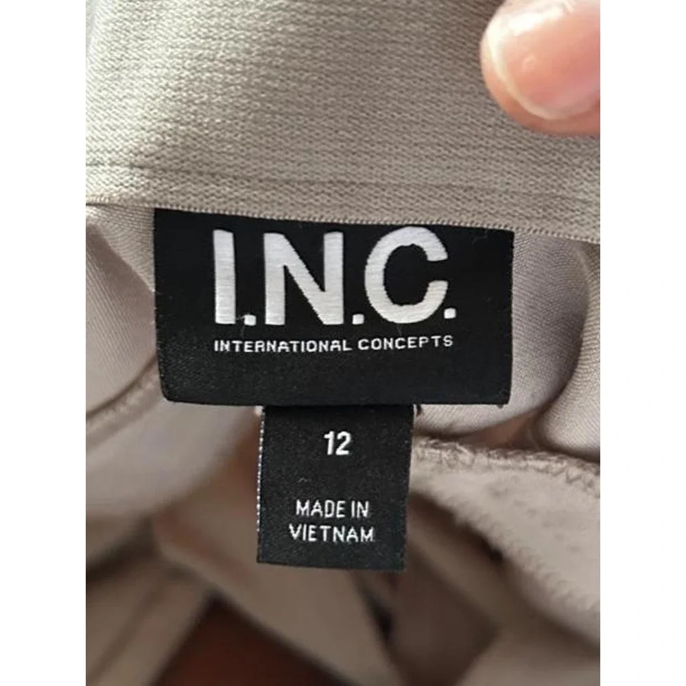 Straight Leg Pants Beige Stretch Trouser Chic Office Siren Work Wear Gorpcore 12
